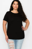 Basic Solid Short Sleeve Top