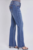 Aubree Mid-Rise Faux Flap Pocket Bootcut Jeans