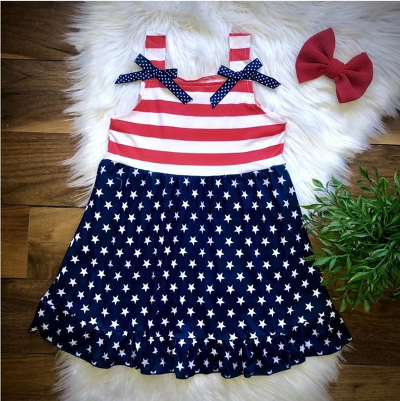 Stars and Stripes Bow Dress