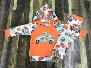 Pumpkin Truck Hoodie Set