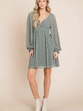 Dusty Sage Ditsy Floral Dress