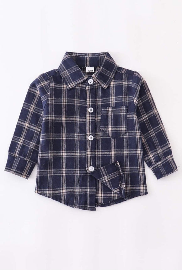 Plaid Long Sleeve Button Down