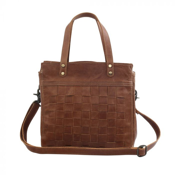 SQUARE ONE LEATHER AND HAIRON BAG