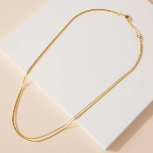 Layered Flat Chain Necklace