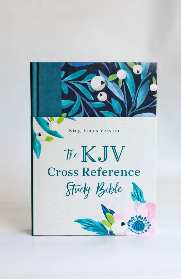 Cross Reference Study Bible Turquoise Floral