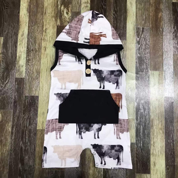 Western Cow Romper