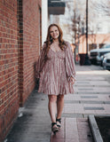 Flora Floral Striped Smocked Dress